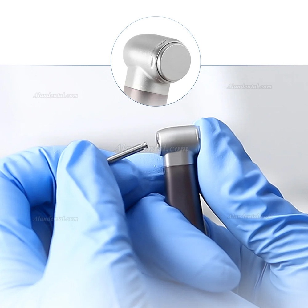 Dental 1:1 Fiber Optic LED Contra Angle Handpiece Push Button Internal Spray